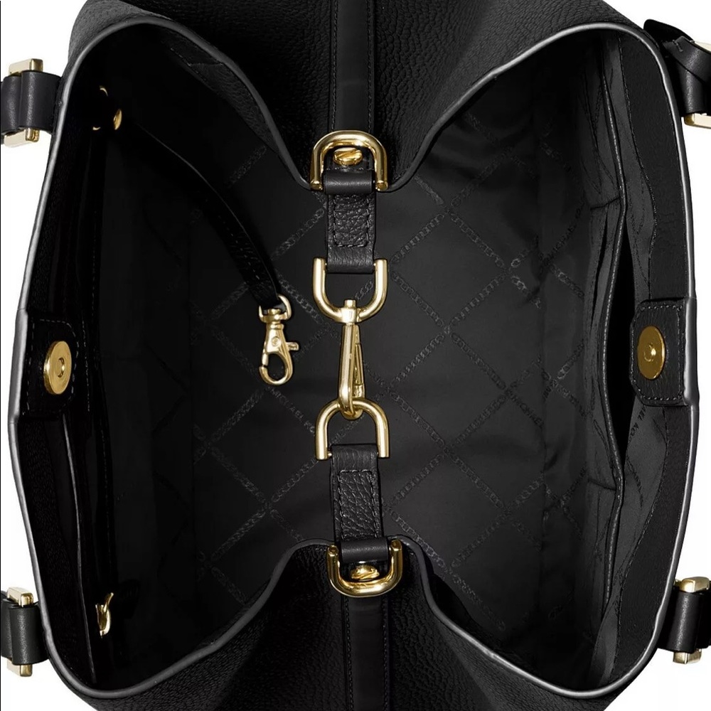 💜Michael Kors Bedford Legacy Large Grab Bag Black - Picture 6 of 8